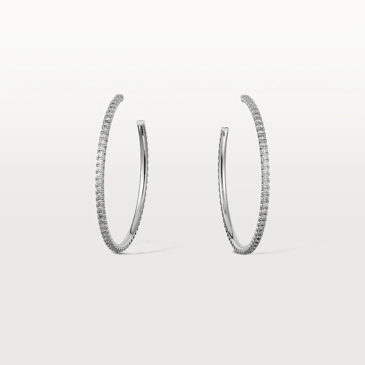 Etincelle de Cartier hoop earrings, large model, paved