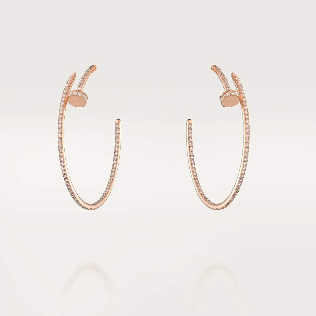Juste un Clou hoop earrings, large model, paved