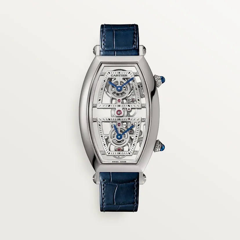 Tonneau skeleton watch