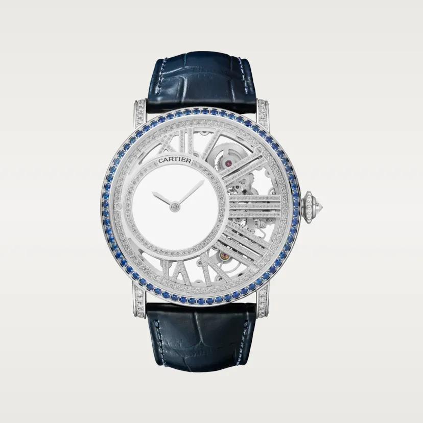 Rotonde de Cartier skeleton watch with mysterious display
