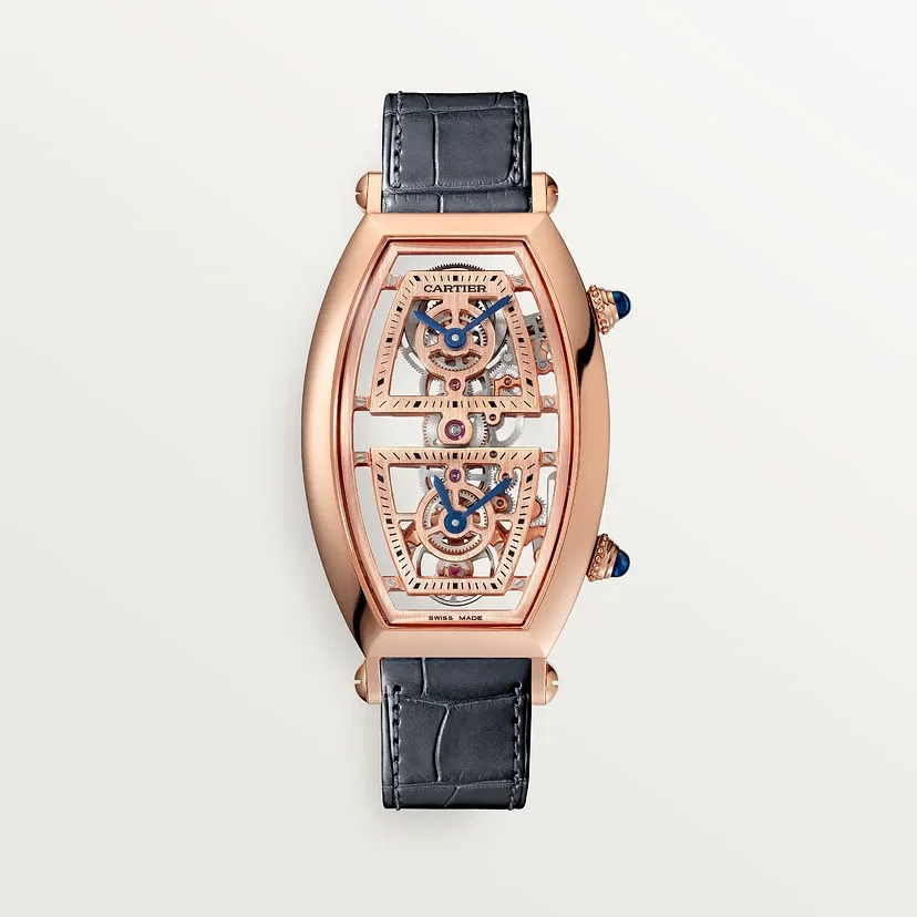 Tonneau skeleton watch