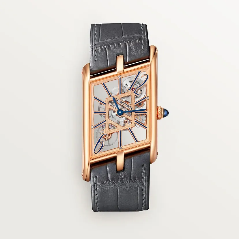 Tank Asymétrique skeleton watch