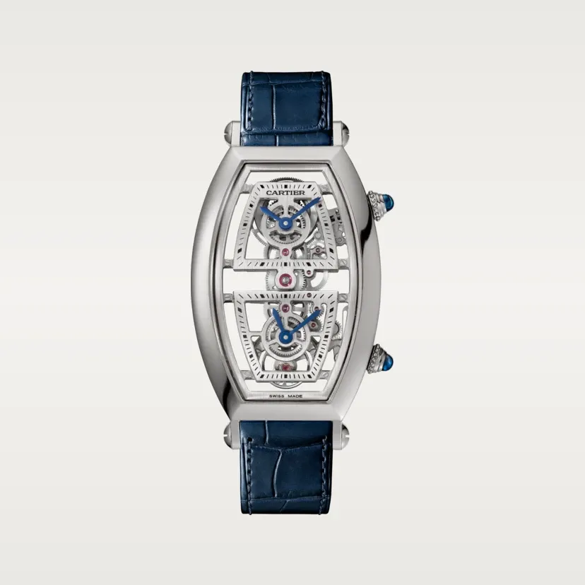 Tonneau skeleton watch