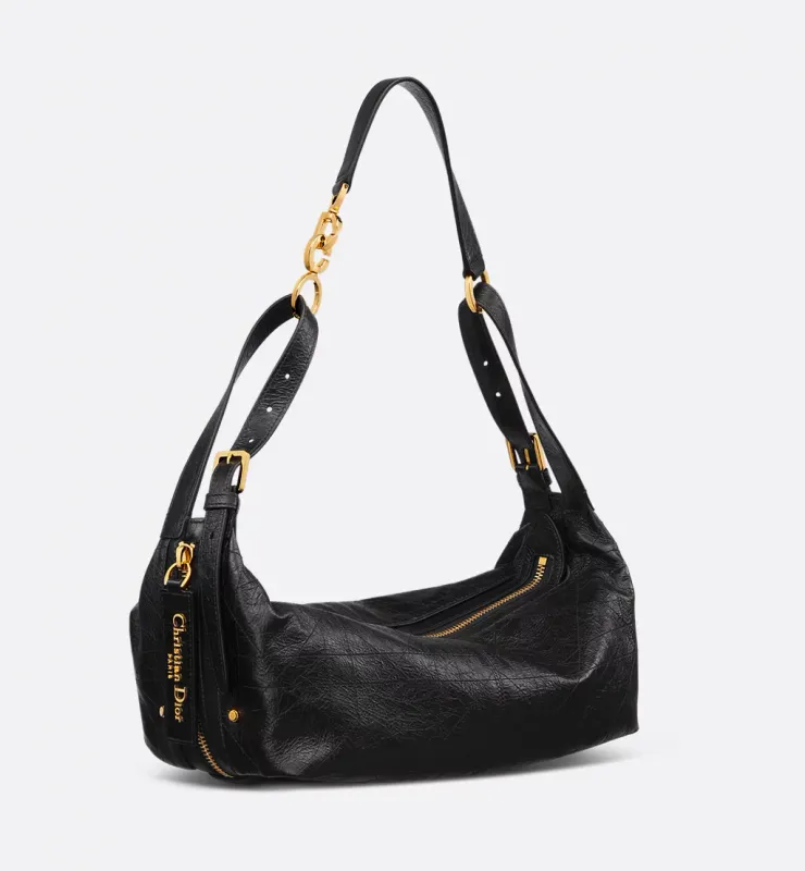 Medium D-Journey Bag in Crinkled Calfskin