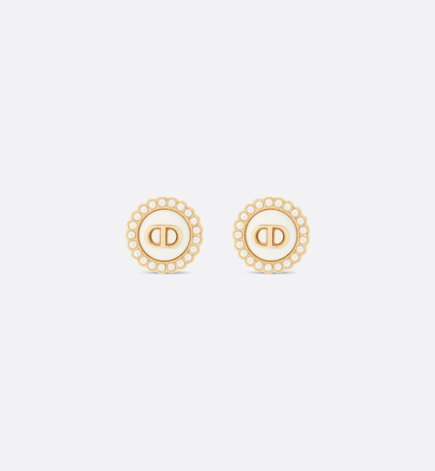 Petit CD Baroque Stud Earrings