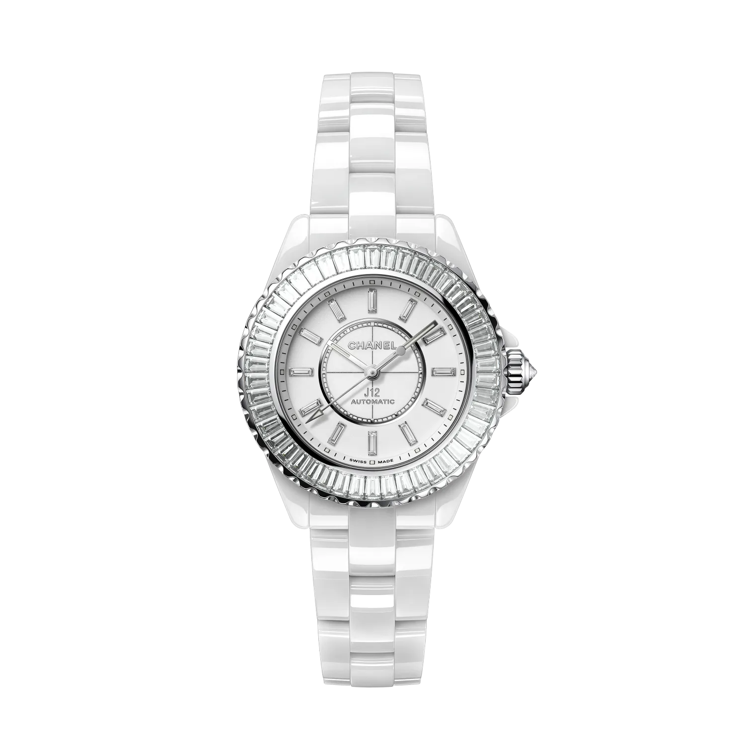 Chanel J12 Baguette Diamond Bezel Watch