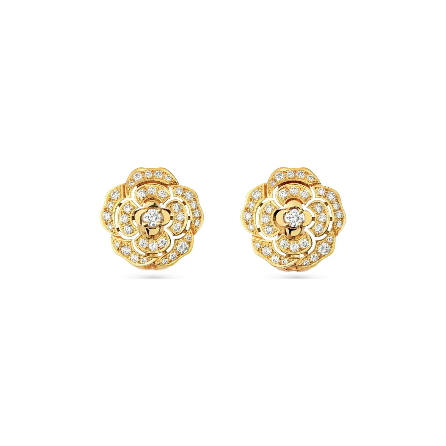 Bouton de Camélia Earrings