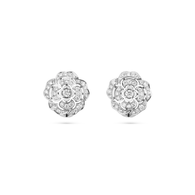 Bouton de Camélia Earrings