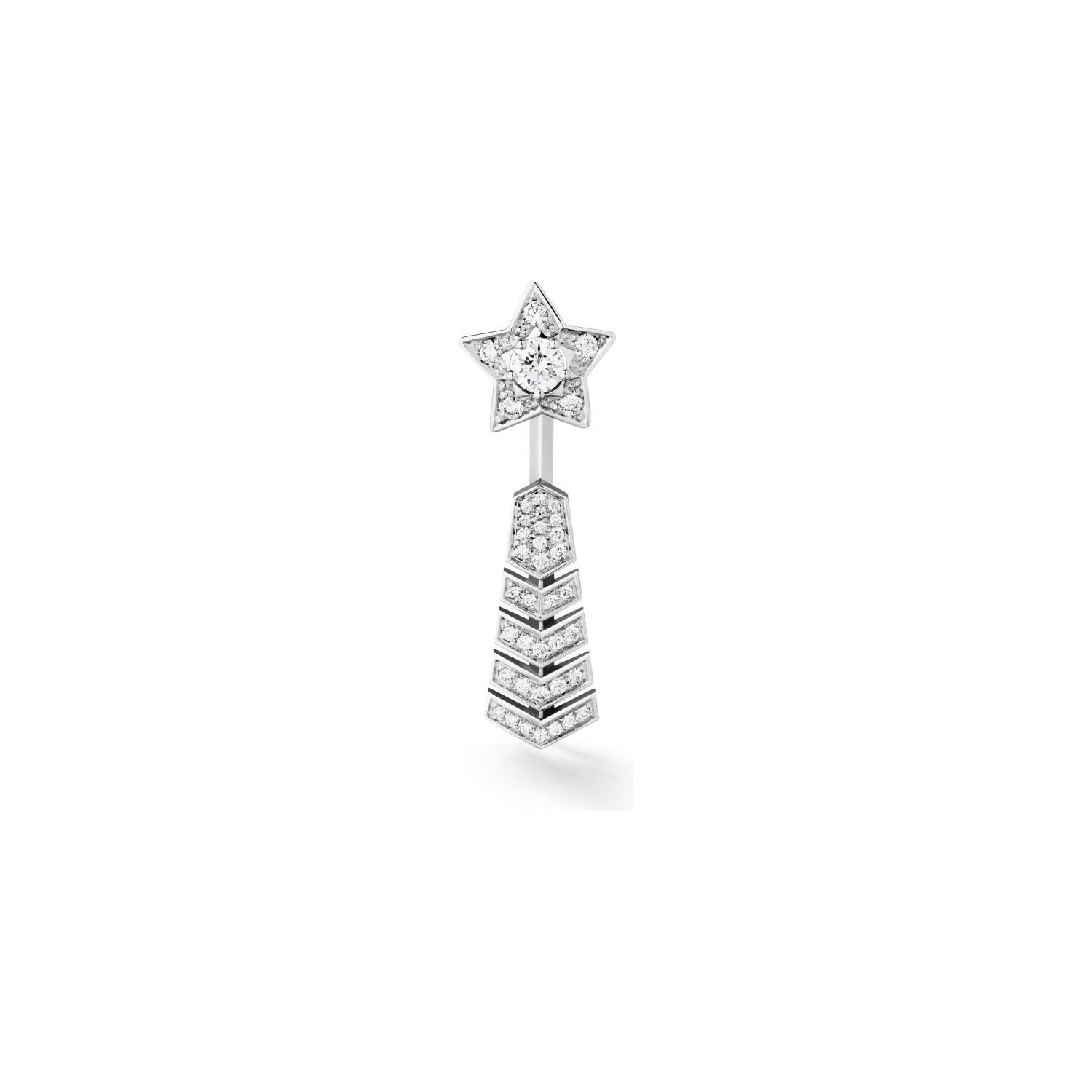 Comète Chevron Single Earring