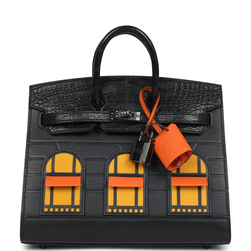 Hermès &quot;Midnight&quot; Faubourg Birkin Sellier 20 So Black Matte Alligator Black Hardware