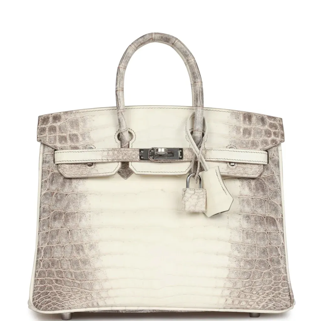 Hermès Birkin 25 Himalaya Niloticus Crocodile Palladium Hardware