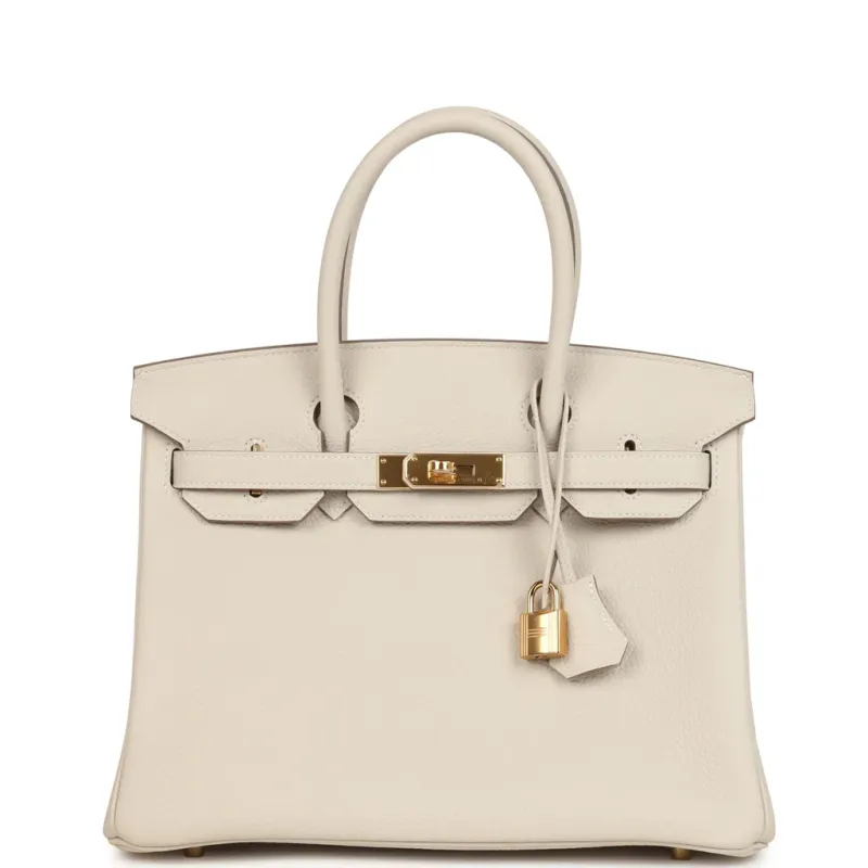 Hermès Birkin 30 Craie Togo Gold Hardware