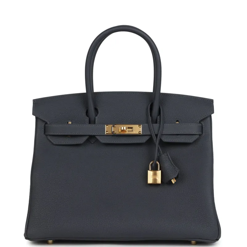 Hermès Birkin 30 Ardoise Togo Gold Hardware