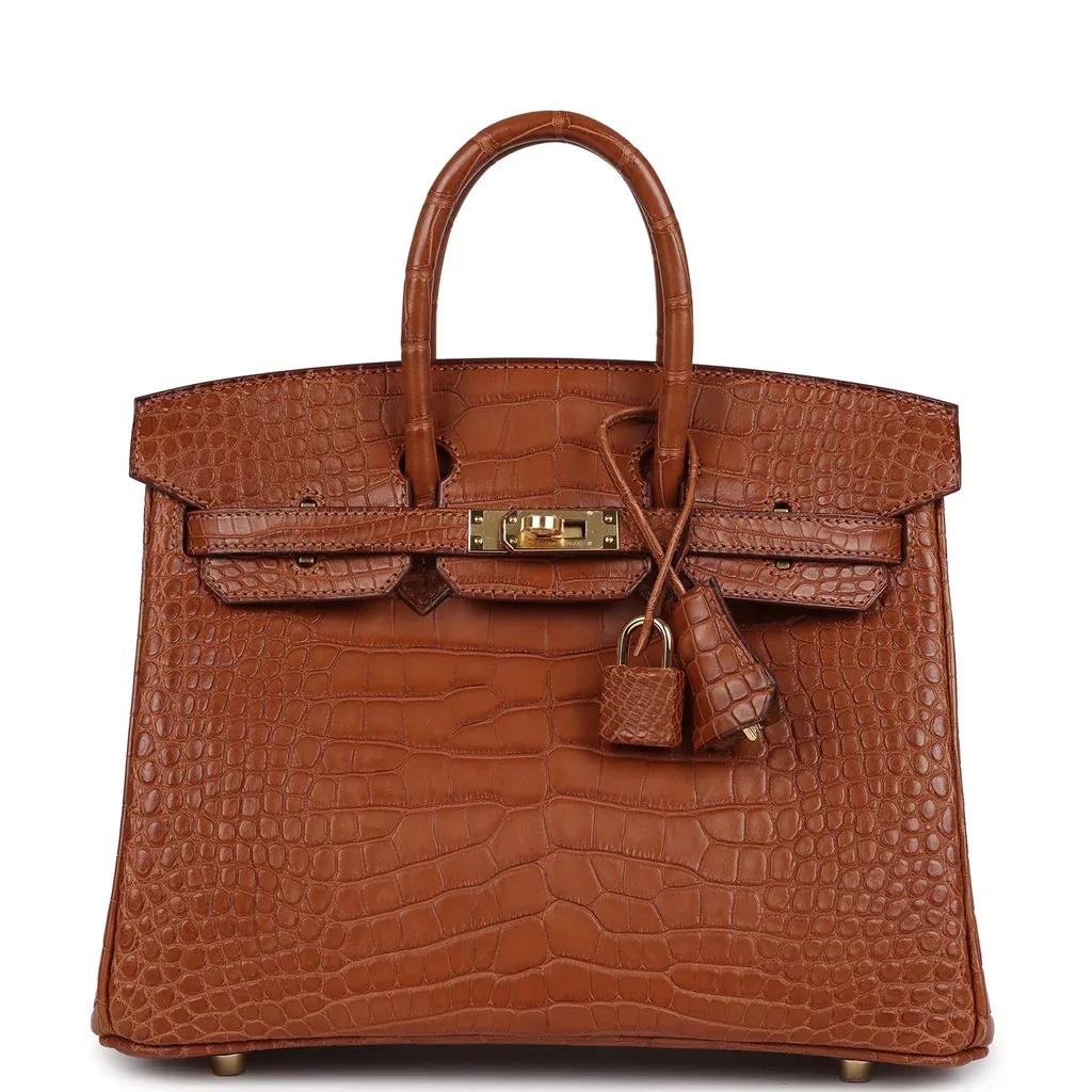 Hermès Birkin 25 Gold Matte Alligator Gold Hardware