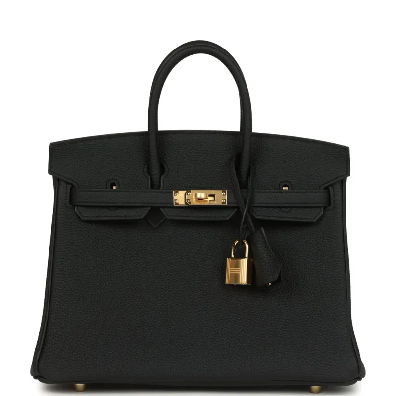 Hermès Birkin 25 Black Togo Gold Hardware