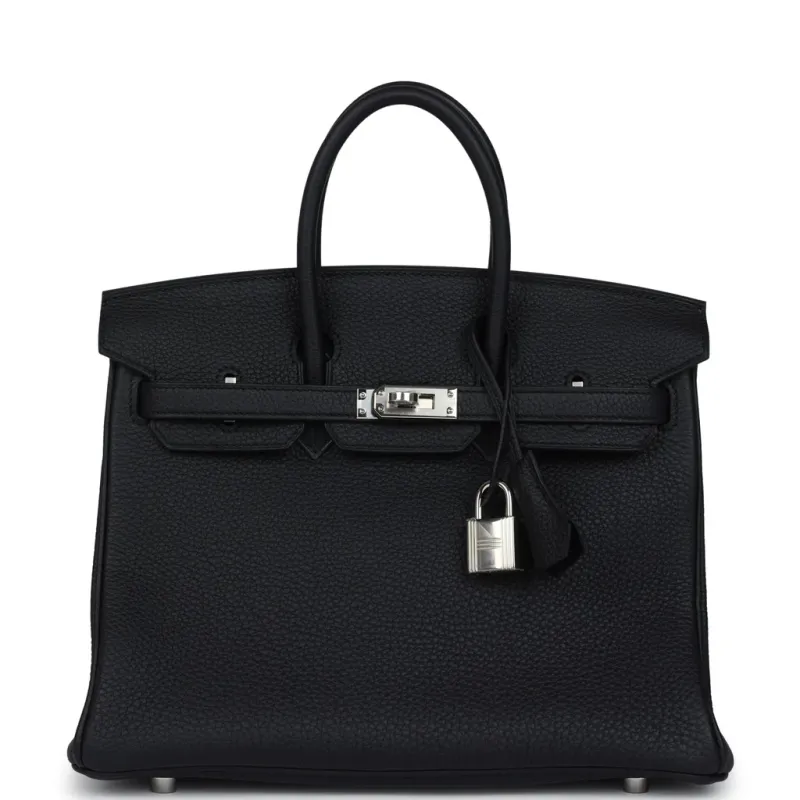 Hermès Birkin 25 Black Togo Palladium Hardware