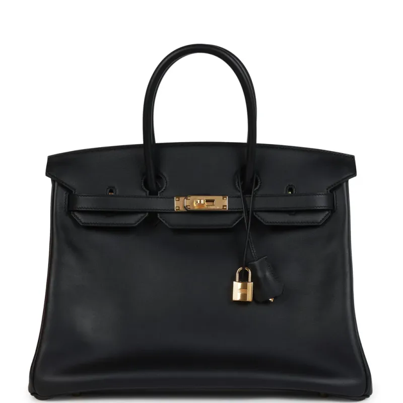 Hermès Birkin 35 Black Jonathan Gold Hardware