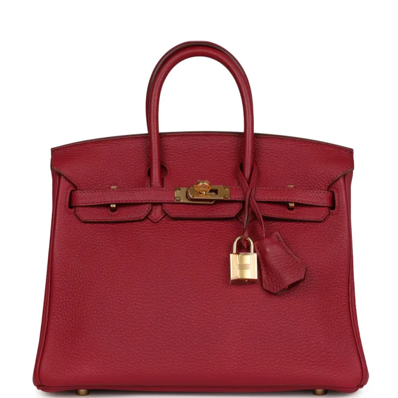 Hermès Birkin 25 Rubis Togo Gold Hardware