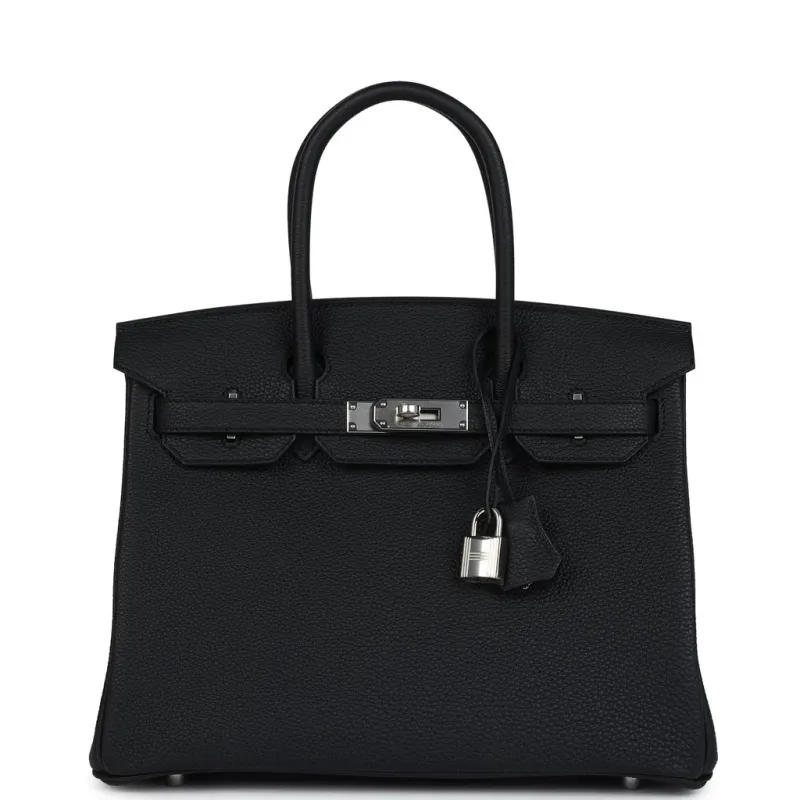 Hermès Birkin 30 Black Togo Palladium Hardware