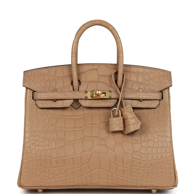 Hermès Birkin 25 Chai Matte Alligator Gold Hardware