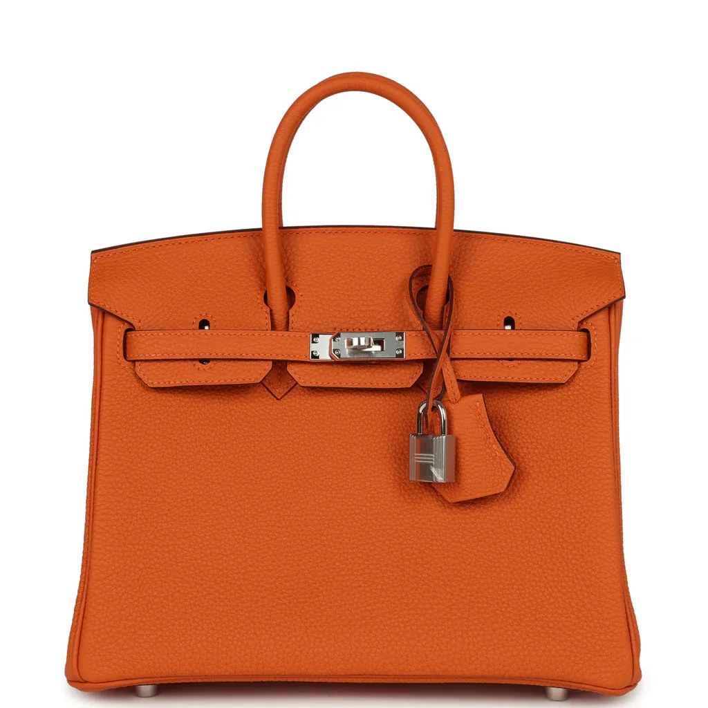 Hermès Birkin 25 Orange Togo Palladium Hardware