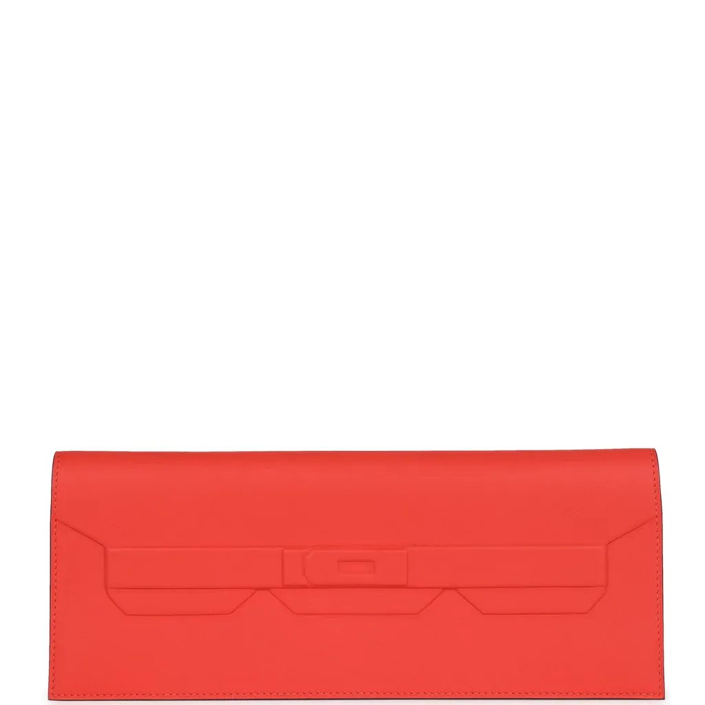 Hermès Shadow Kelly Cut Orange Field Swift