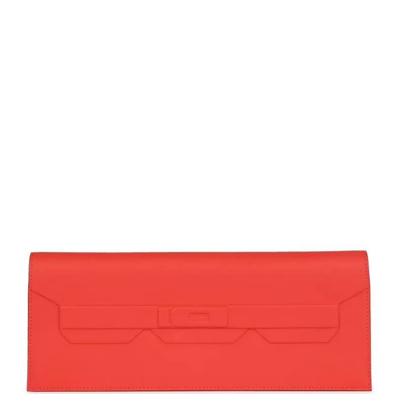 Hermès Shadow Kelly Cut Orange Field Swift