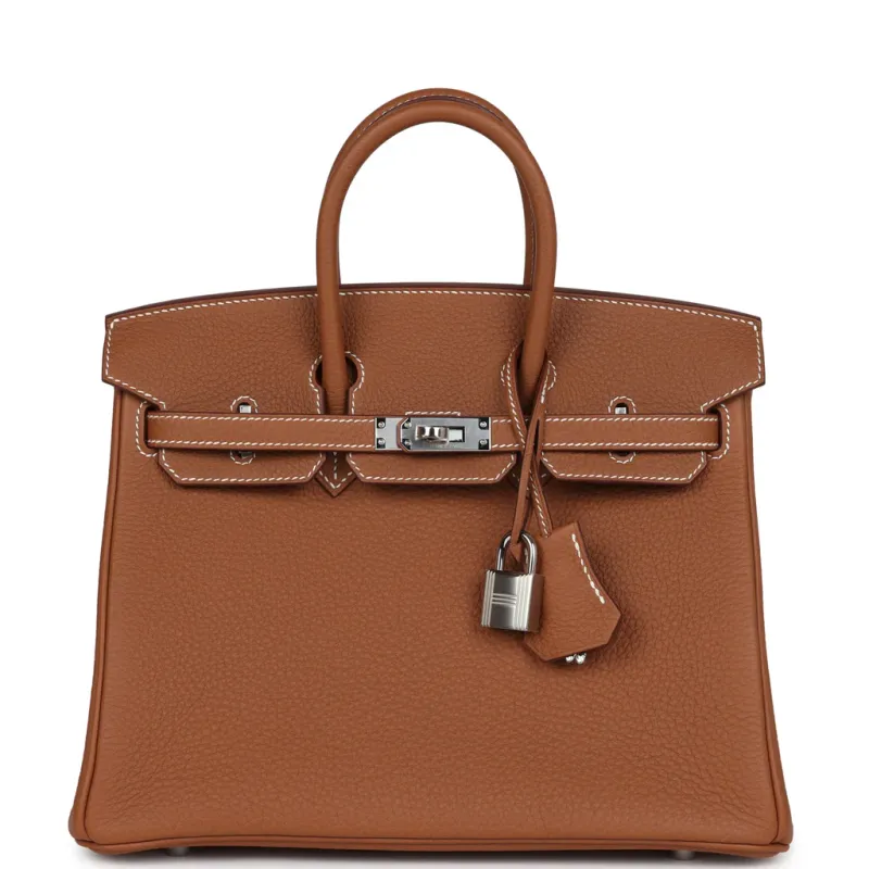 Hermès Birkin 25 Gold Togo Palladium Hardware
