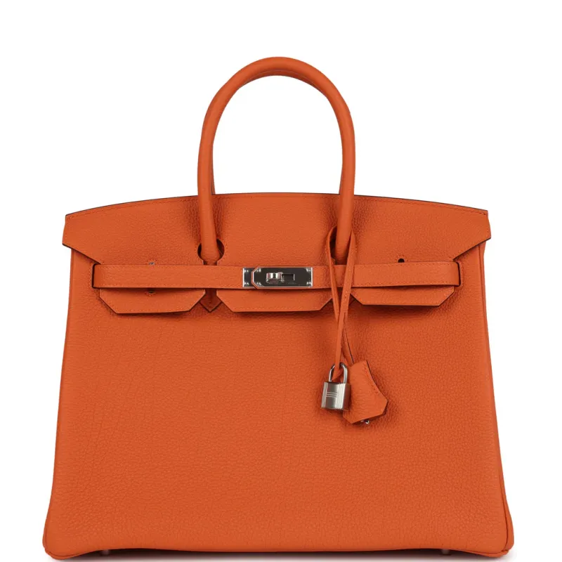 Hermès Birkin 35 Orange Togo Palladium Hardware