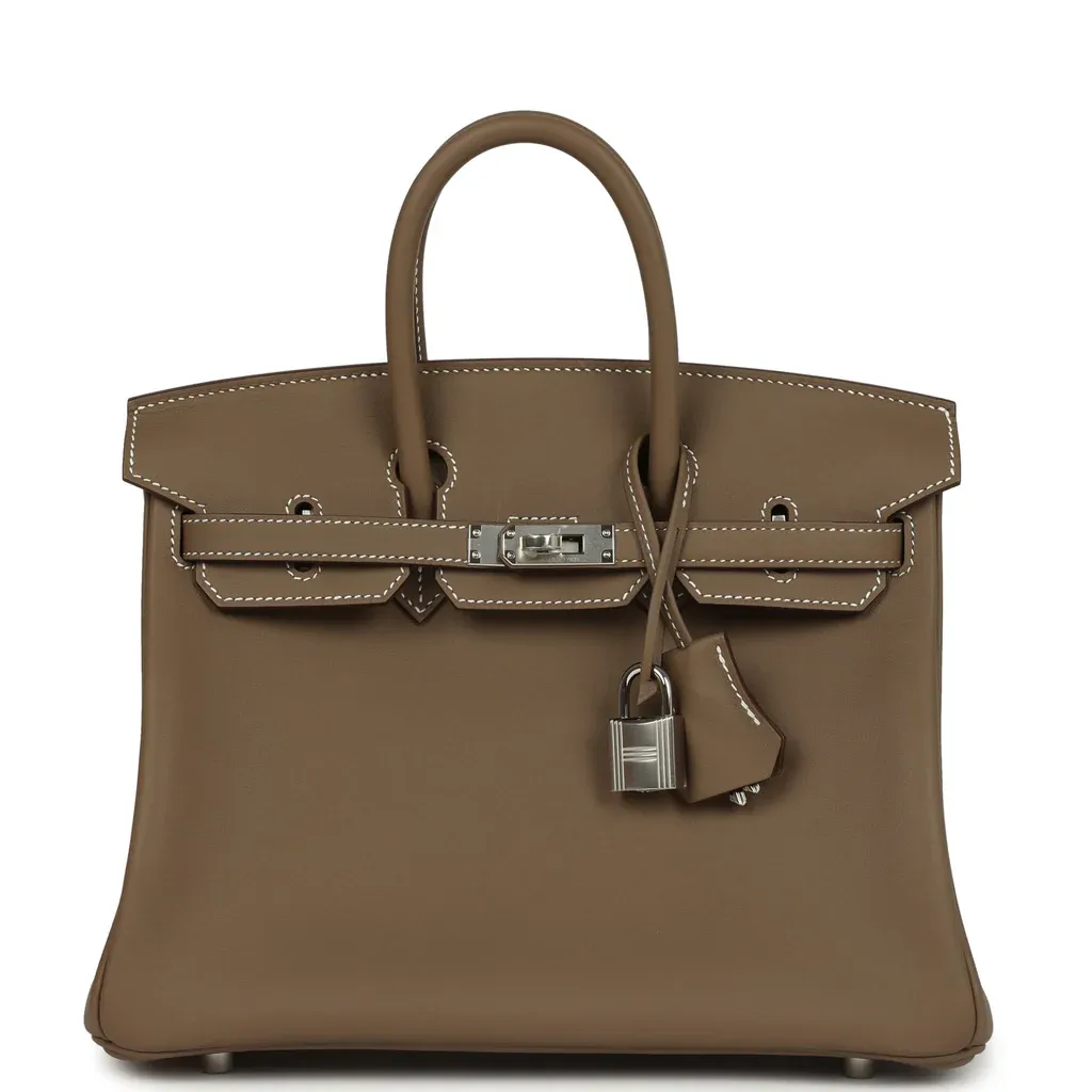 Hermès Birkin 25 Etoupe Swift Palladium Hardware