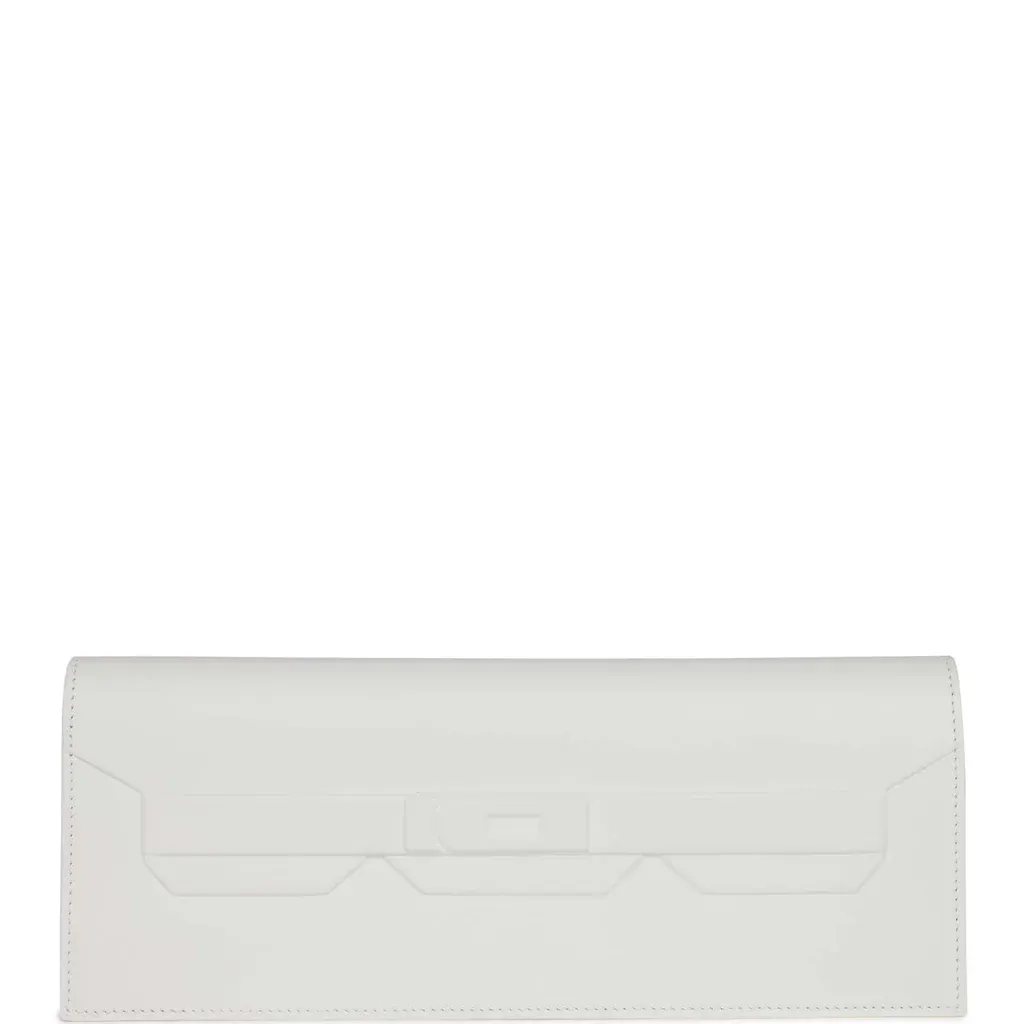 Hermès Shadow Kelly Cut New White Swift