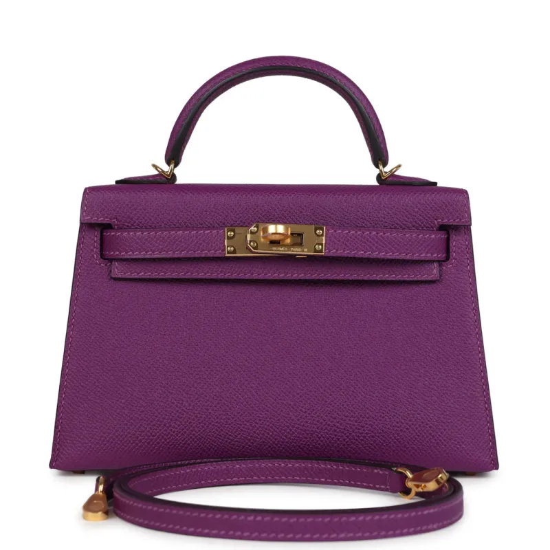 Hermès Kelly Sellier 20 Anemone Epsom Gold Hardware
