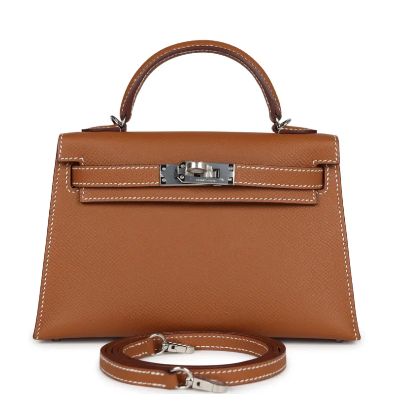 Hermès Kelly Sellier 20 Gold Epsom Palladium Hardware