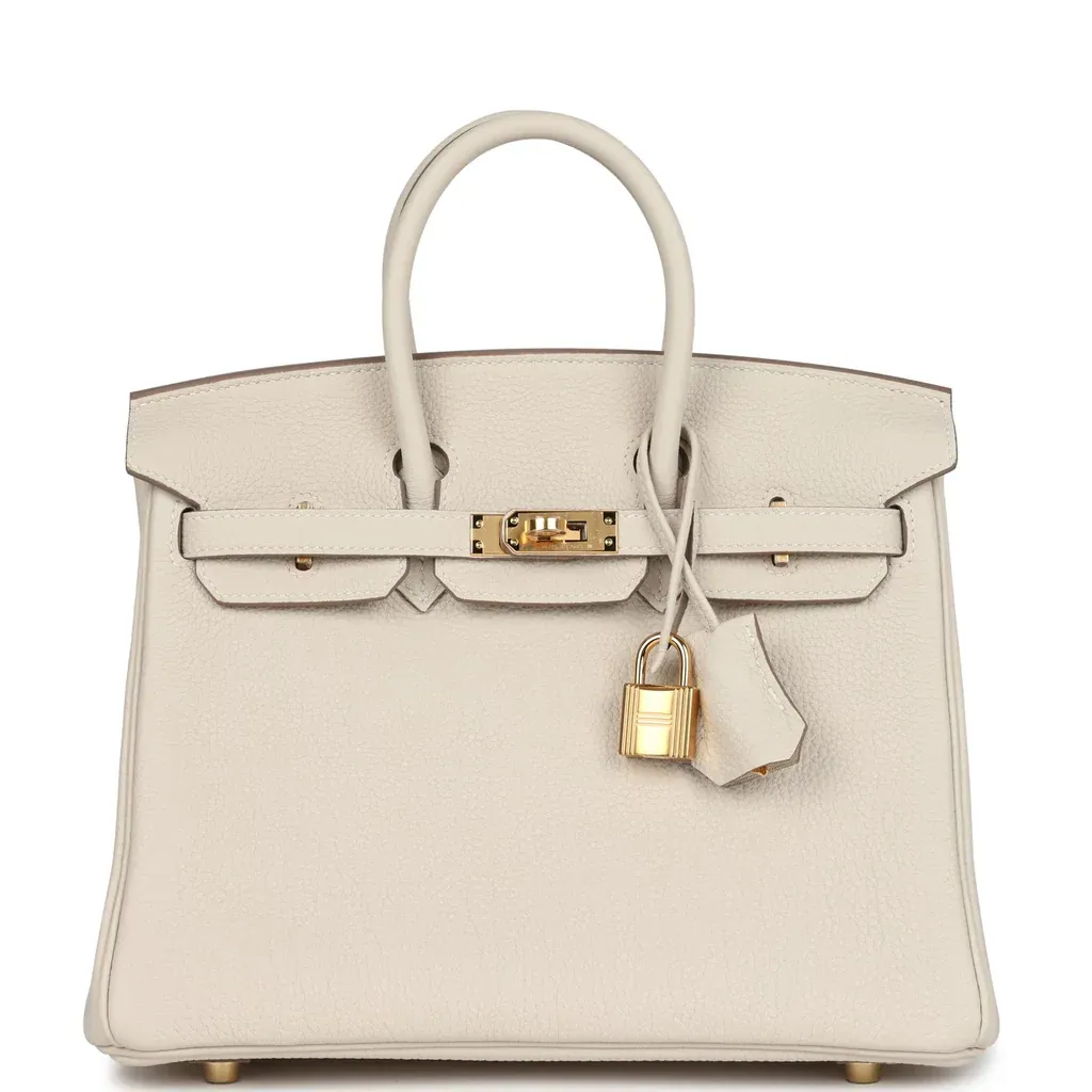 Hermès Birkin 25 Craie Togo Gold Hardware