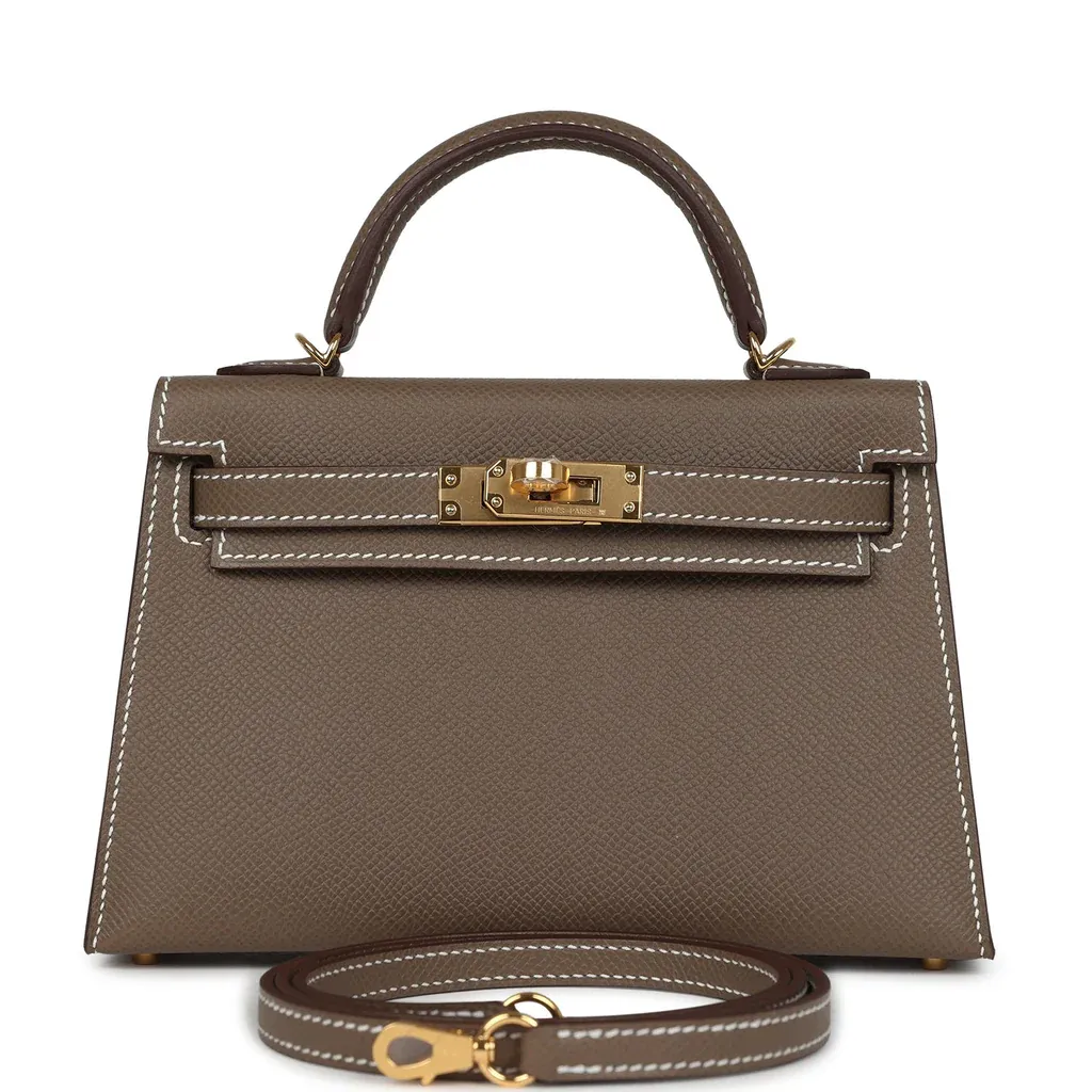 Hermès Kelly Sellier 20 Etoupe Epsom Gold Hardware