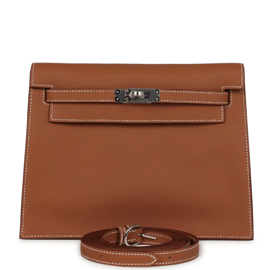 Hermès Kelly Danse Gold Swift Palladium Hardware
