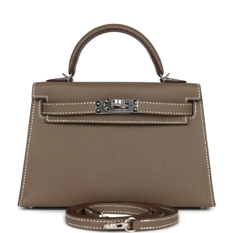 Hermès Kelly Sellier 20 Etoupe Epsom Palladium Hardware