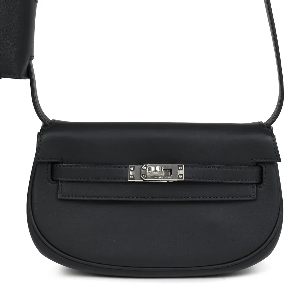 Hermès Kelly Moove Black Swift Palladium Hardware