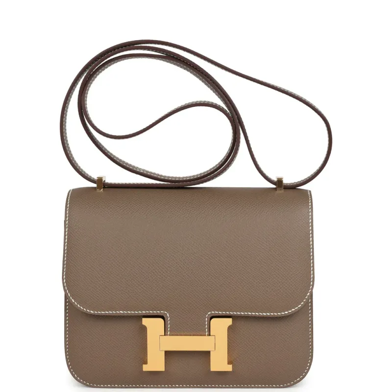 Hermès Constance 18 Etoupe Epsom Gold Hardware
