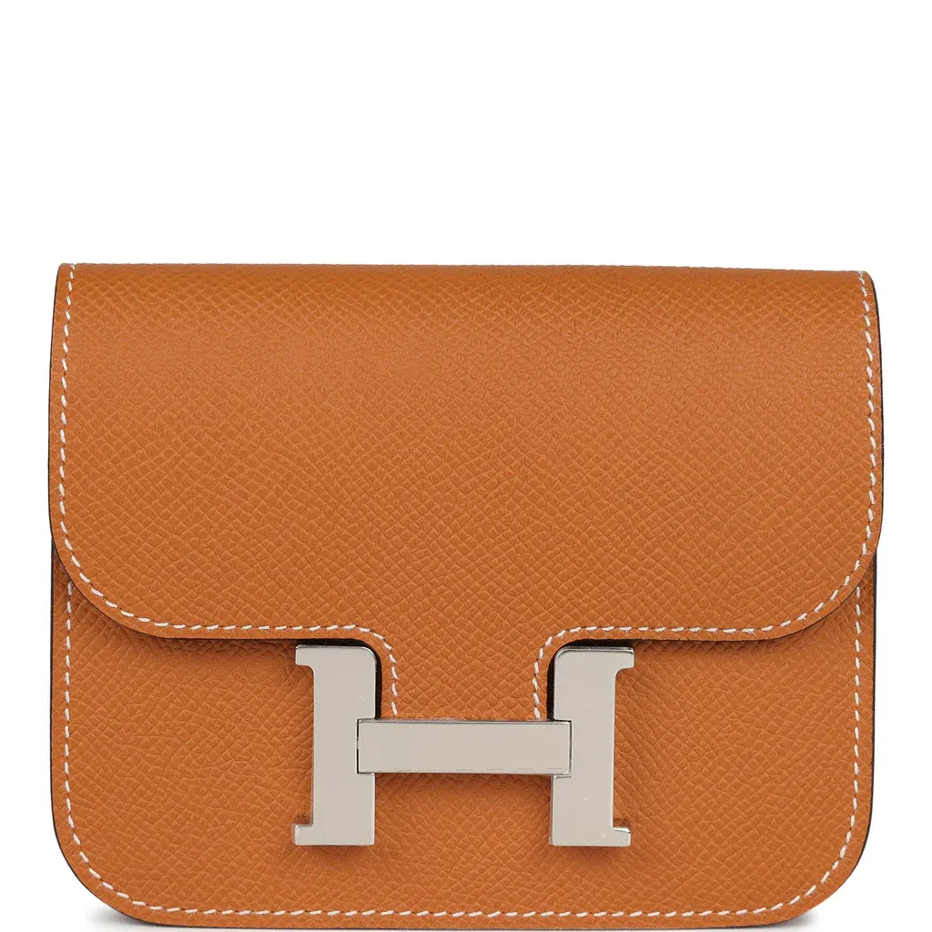 Hermès Constance Slim Wallet Toffee Epsom Palladium Hardware