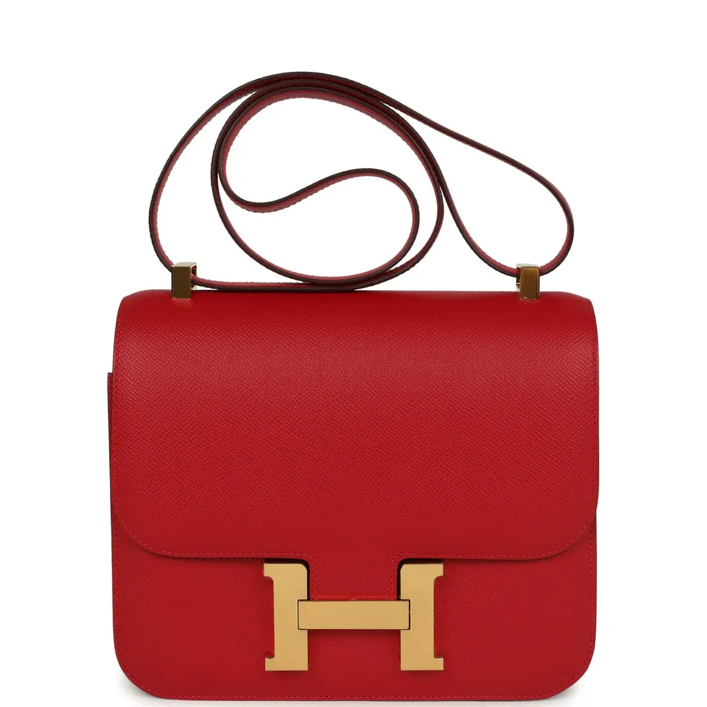 Hermès Constance 24 Rouge Casaque Epsom Gold Hardware