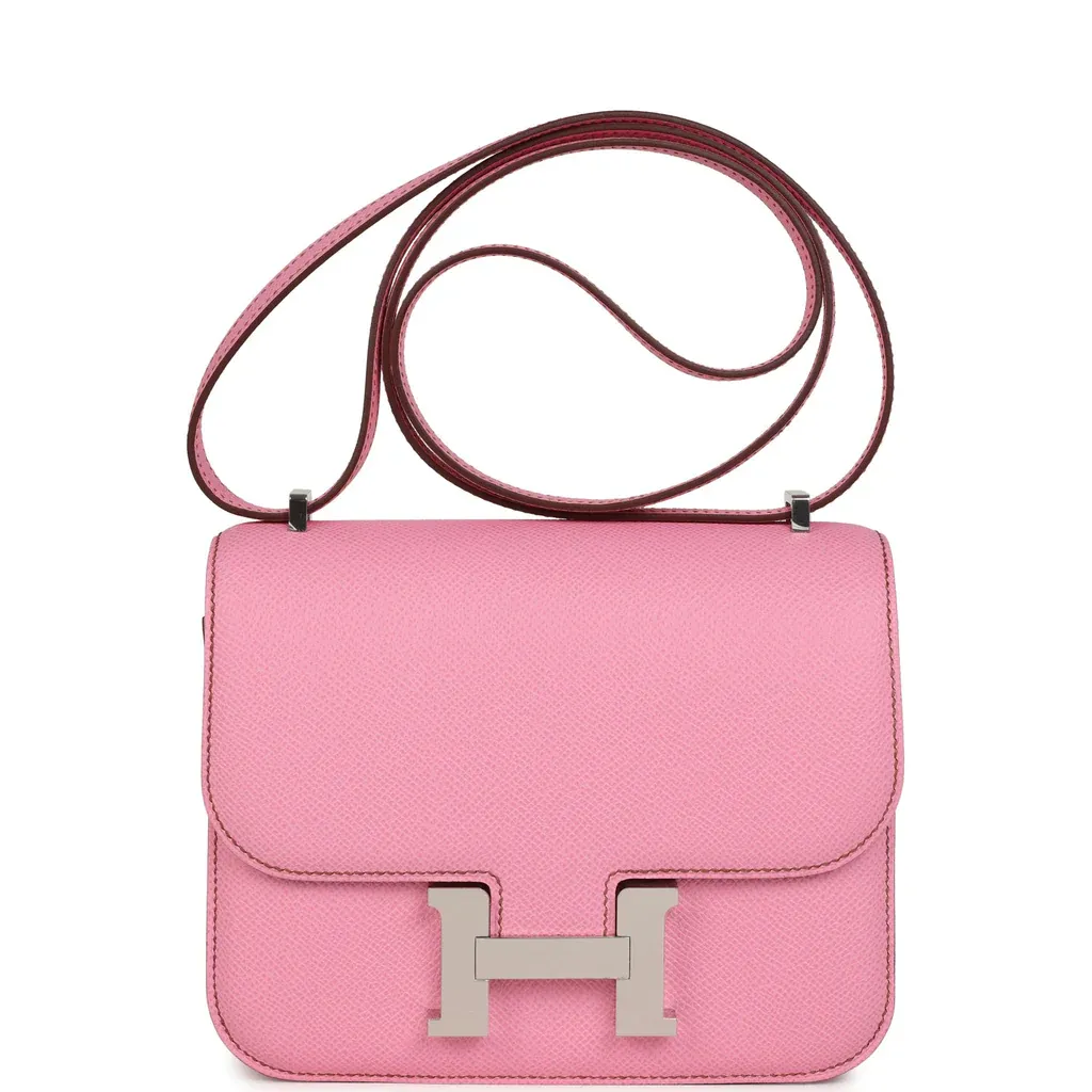 Hermès Constance 18 Bubblegum 5P Epsom Palladium Hardware