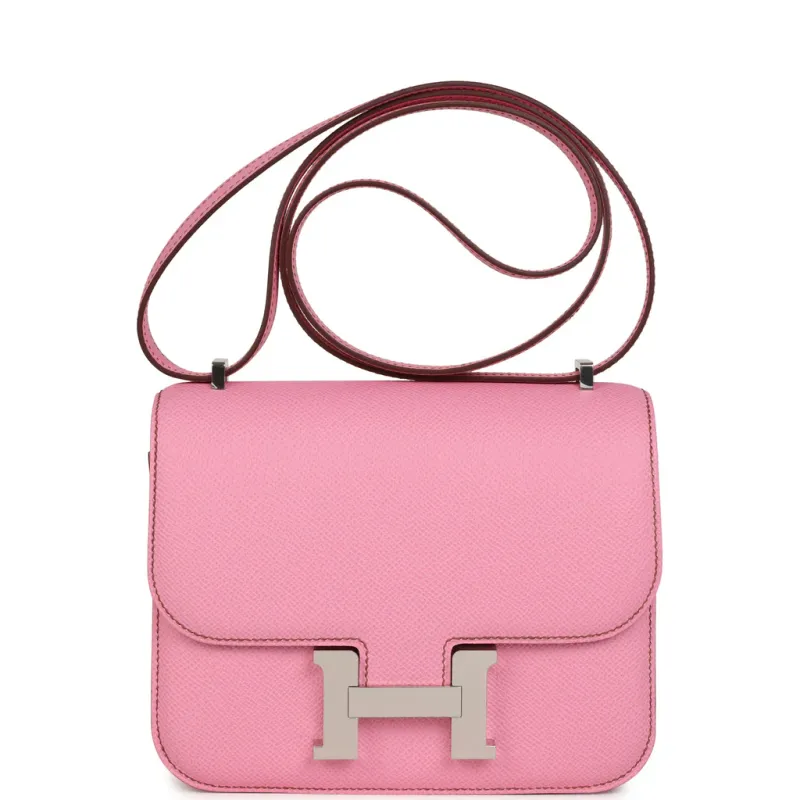 Hermès Constance 18 Bubblegum 5P Epsom Palladium Hardware
