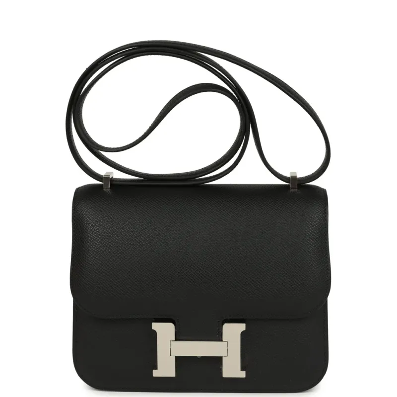 Hermès Constance 1-18 Black Epsom Palladium Hardware