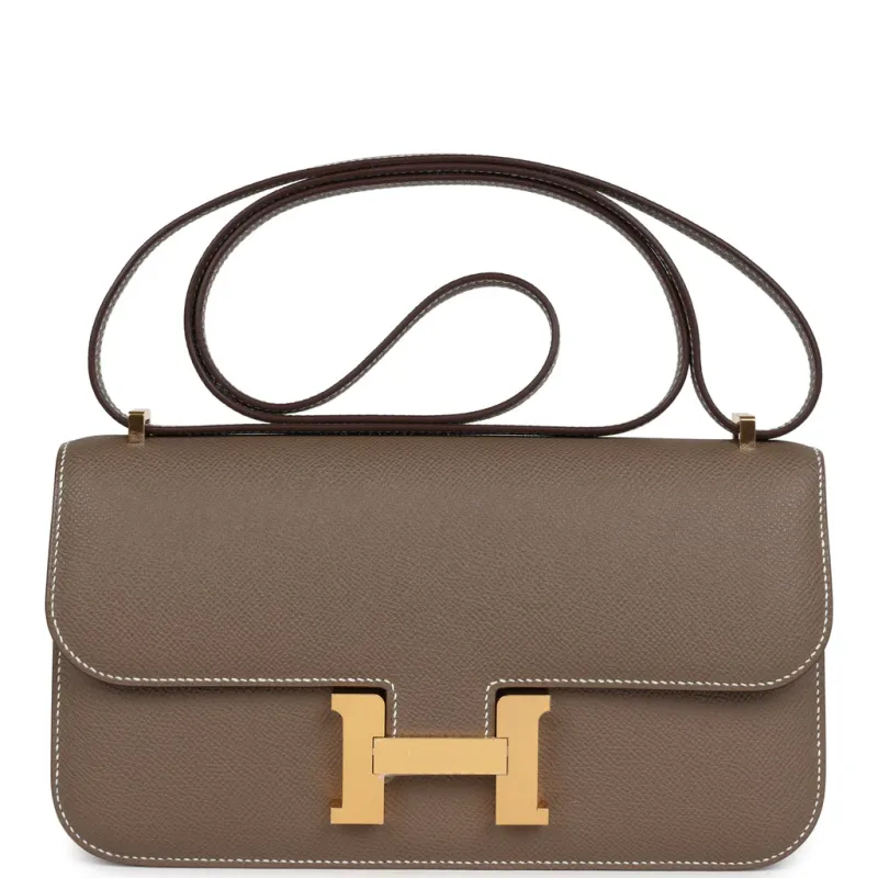 Hermès Constance Elan Etoupe Epsom Gold Hardware