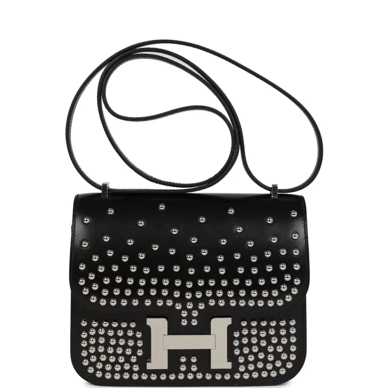 Hermès Constance 18 Clouté Black Box Palladium Hardware