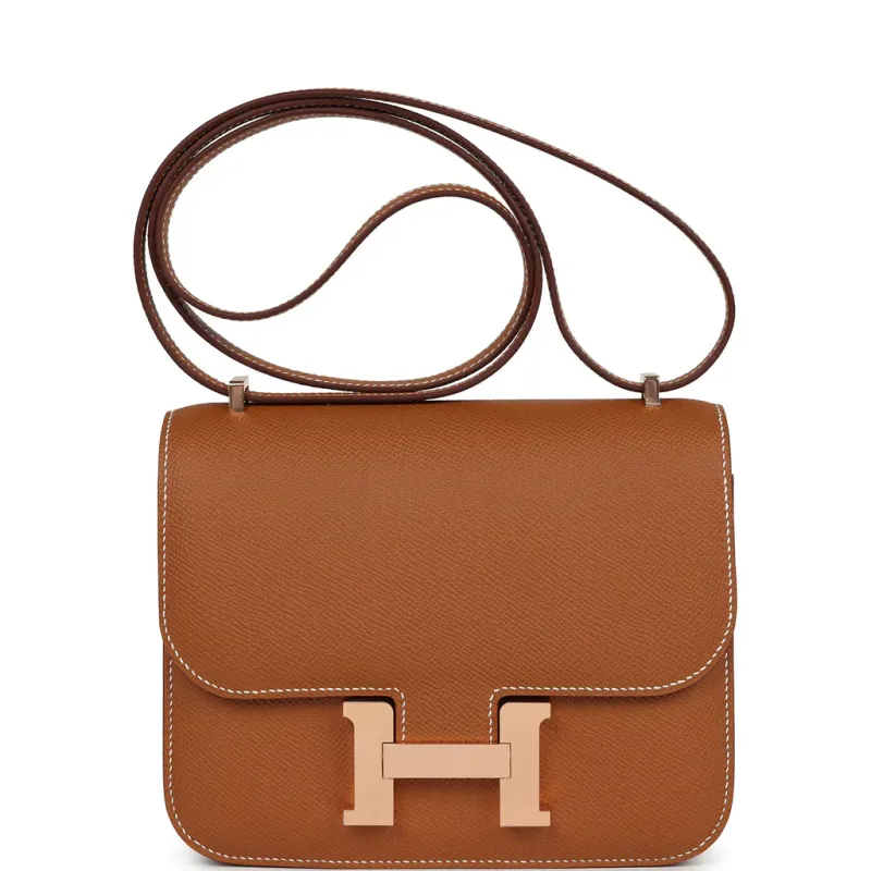 Hermès Constance 18 Gold Epsom Rose Gold Hardware