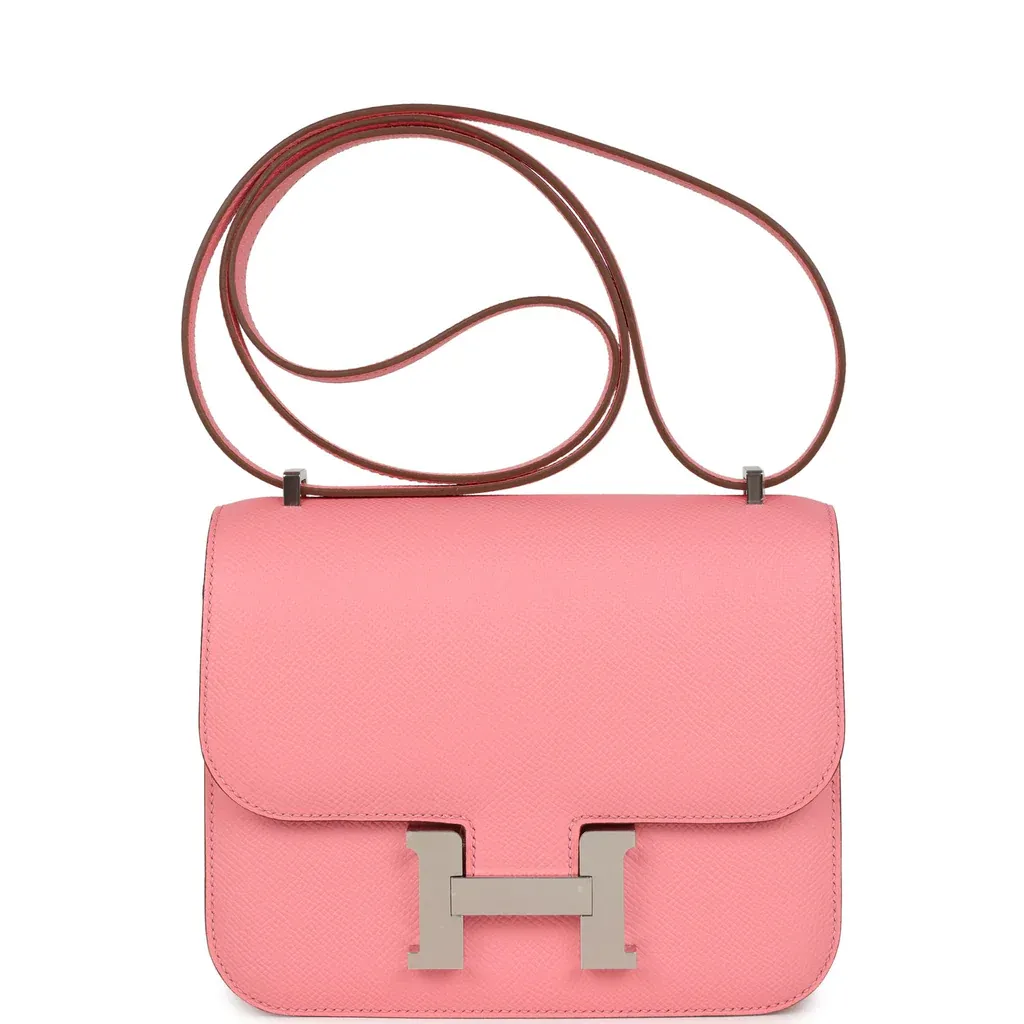 Hermès Constance 18 Rose Confetti Epsom Palladium Hardware