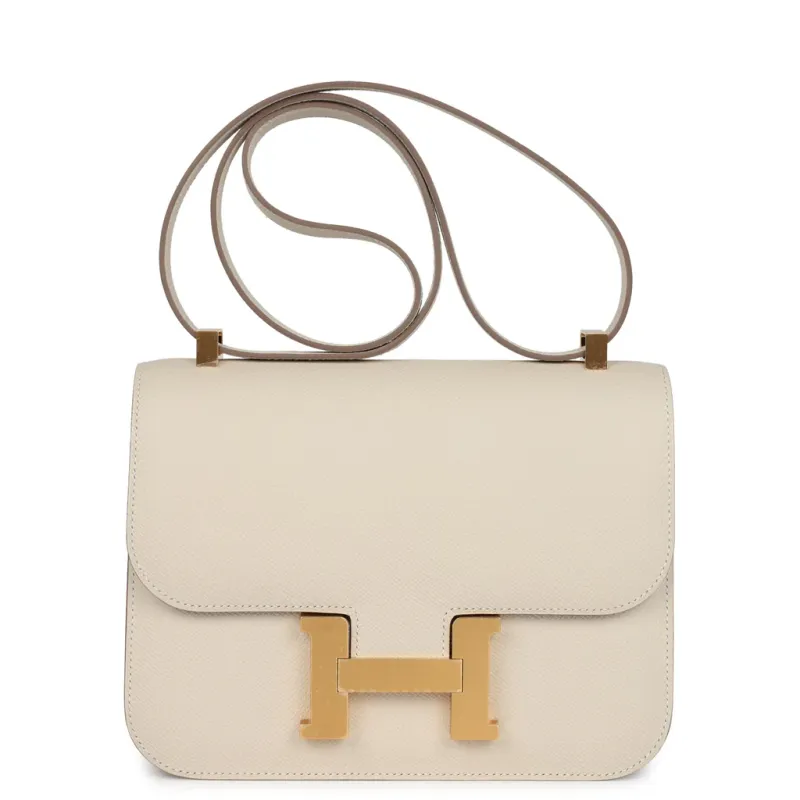 Hermès Constance 1-24 Craie Epsom Brushed Gold Hardware
