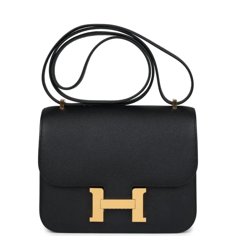 Hermès Constance 18 Black Epsom Gold Hardware